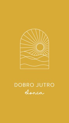 Dobro jutro, sonce yellow modern,minimal,lines,simple,waves,sun