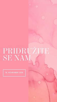 Pridružite se nam na dogodku pink elegant,clean,watercolor,classic,simple,minimal