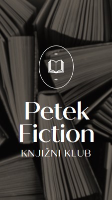 Knjižni klub v petek black elegant,monochromatic,photo,simple,typographic,symmetrical