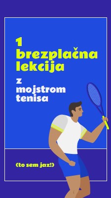 Brezplačna lekcija z učiteljem tenisa blue vibrant,bold,block,frame,graphic,bright