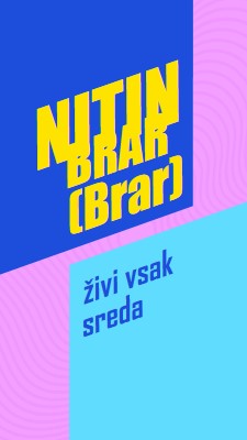 Oddajanje poddaj v živo blue bold,bright,typography,geometric,vibrant,block