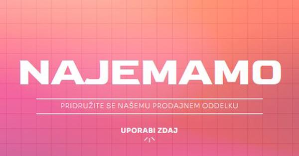 Najemamo – pridružite se nam! pink simple,bold,gradient,grid,minimal,bright