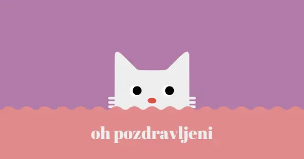 Oh, pozdravljeni red cute,simple,cat,neutral,bright,fun