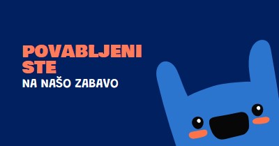 Povabljeni ste na našo zabavo blue whimsical,bold,monster