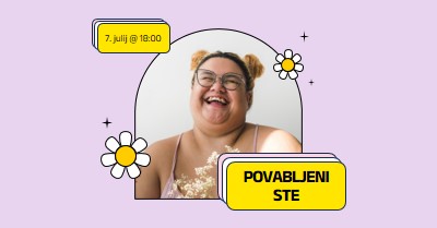 Povabljeni ste na to pink bright,bold,stickers