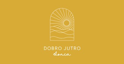 Dobro jutro, sonce yellow modern,minimal,lines,simple,waves,sun