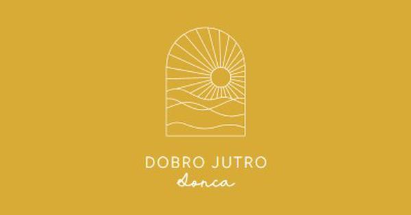 Dobro jutro, sonce yellow modern,minimal,lines,simple,waves,sun