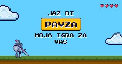 Jaz bi začasno ustavil svojo igro za vas blue vibrant,whimsical,game,retro,playful,computer