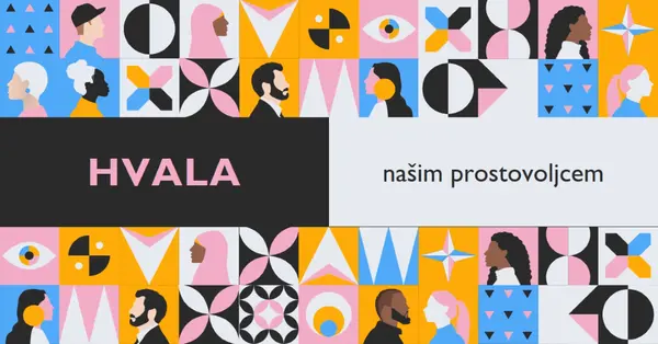 Zahvala prostovoljcem pink fun,geometric,pattern,graphic,illustration,symmetrical