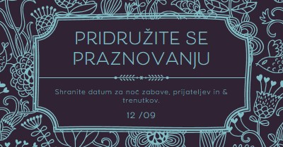 Pridružite se praznovanju blue elegant,classic,floral