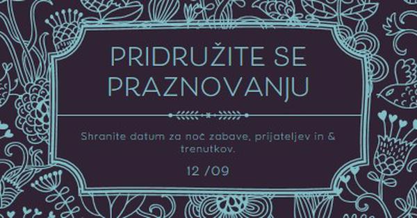 Pridružite se praznovanju blue elegant,classic,floral