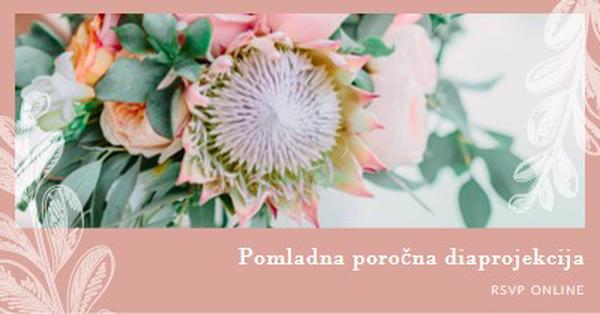 Pomladna poročna diaprojekcija pink organic-simple