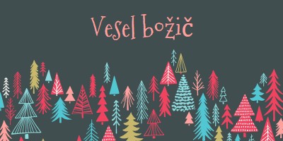 Vesel božič green whimsical-line