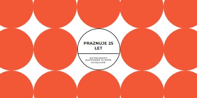 Praznovanje 25 let orange modern-geometric-&-linear