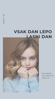 Lep dan za lase blue modern-simple