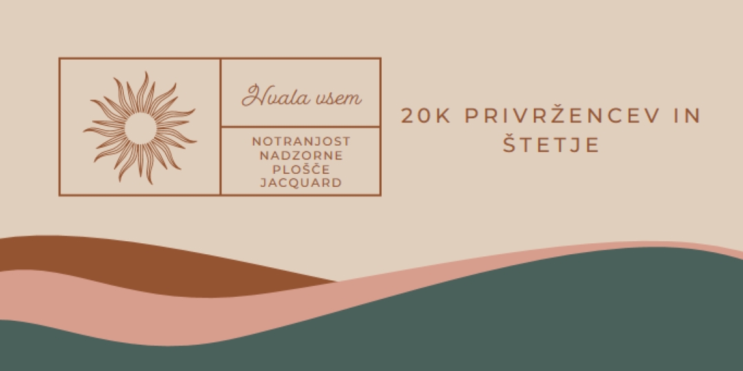 20k privržencev in štetje pink organic-boho