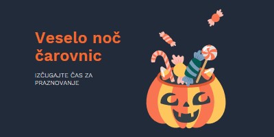 Zabavali se bomo na sladkih maškarah black whimsical-line