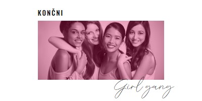 Girl gang white modern-simple