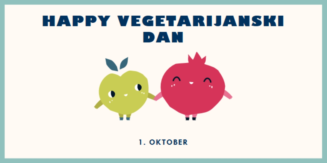 Vesel vegetarijanski dan white whimsical-line