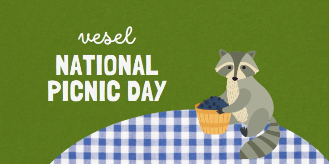 Happy National Picnic Day green whimsical-color-block