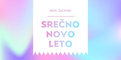 Novo leto, novi začetek blue modern-bold