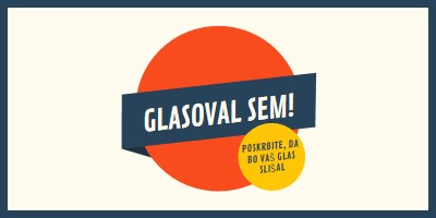 Glasoval sem! red vintage-retro