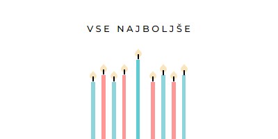 Vse najboljše svečke za rojstni dan white modern-simple