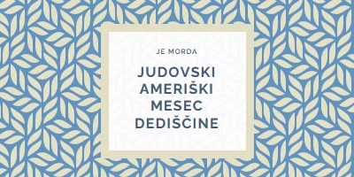 Praznovanje judovske ameriške dediščine blue modern-simple