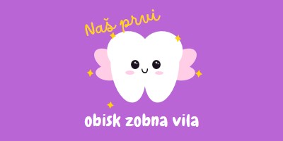 Prvi obisk zobna vila purple whimsical-color-block