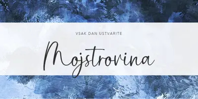 Vsak dan ustvarite mojstrovino blue modern-simple