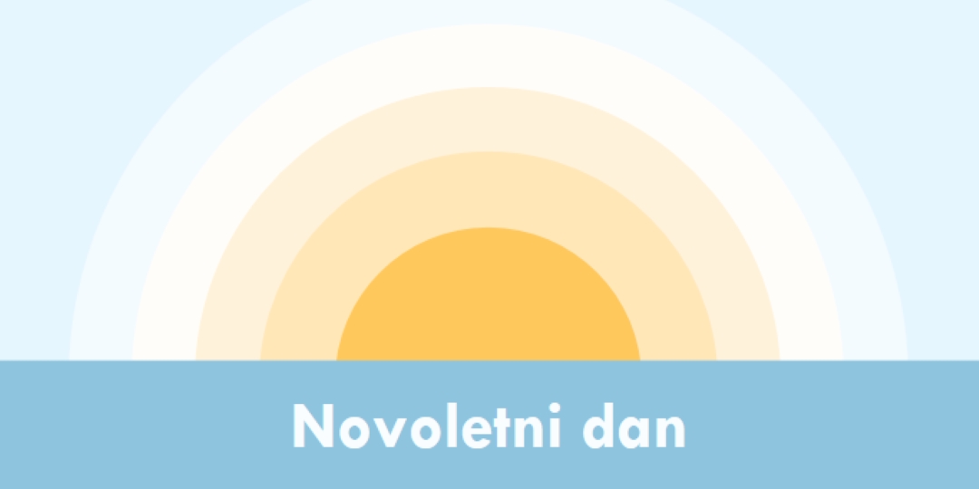 Novoletno sonce blue modern-simple