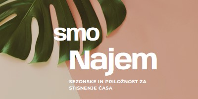 Najemamo sezonske delavce pink modern-simple