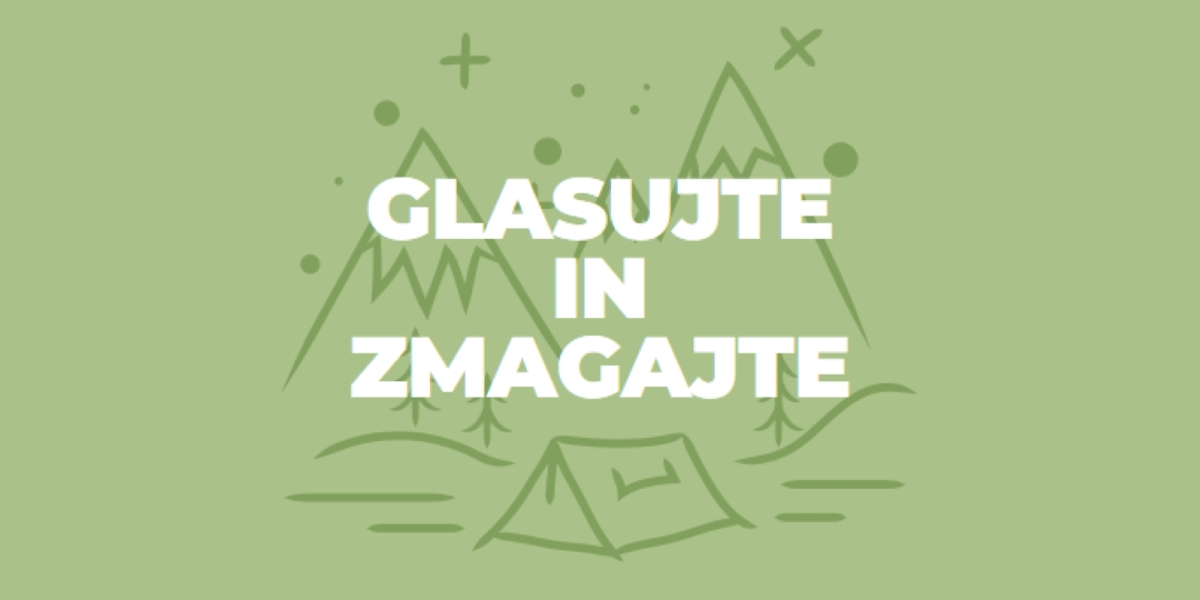 Glasujte in zmagajte green whimsical-line