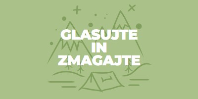 Glasujte in zmagajte green whimsical-line