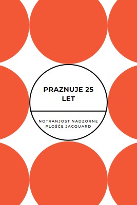 Praznovanje 25 let orange modern-geometric-&-linear