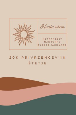 20k privržencev in štetje pink organic-boho