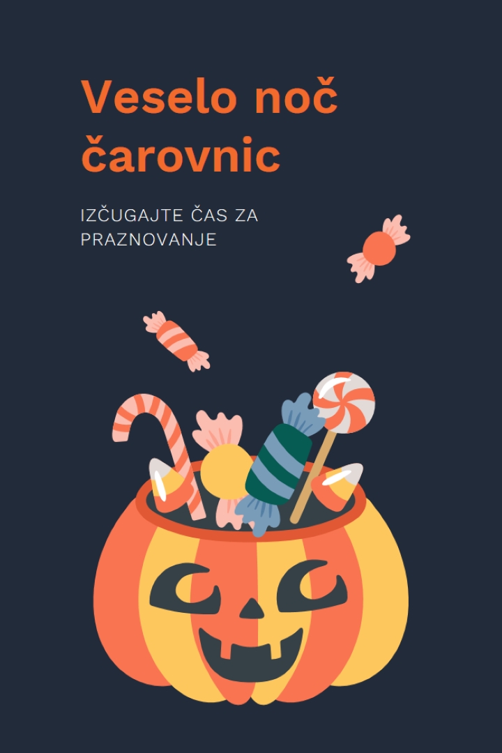 Zabavali se bomo na sladkih maškarah black whimsical-line