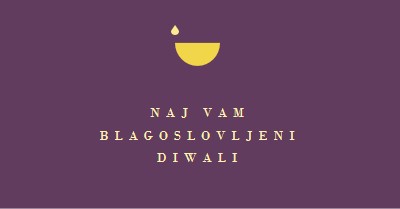 Blagoslov Diwali purple modern-simple