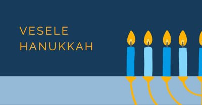 Blagoslovljen Hanukkah blue modern-simple