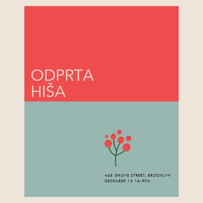 Umetniška odprta hiša red modern-simple