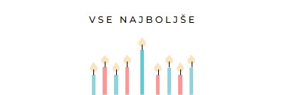 Vse najboljše svečke za rojstni dan white modern-simple