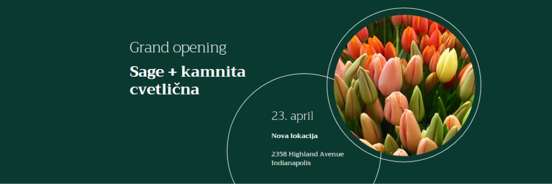 Cvetlični butik grand odprtje green modern-simple