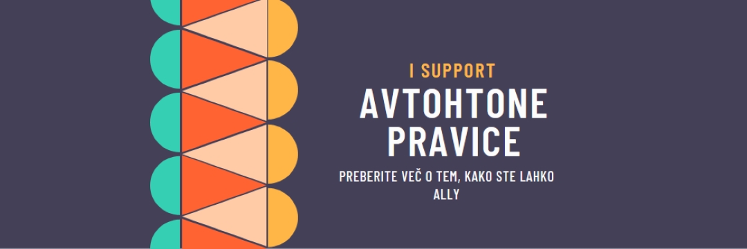 Podpora domorodnih pravic blue modern-color-block