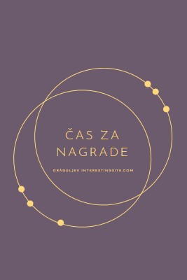 Čas je za nagrade purple modern-simple