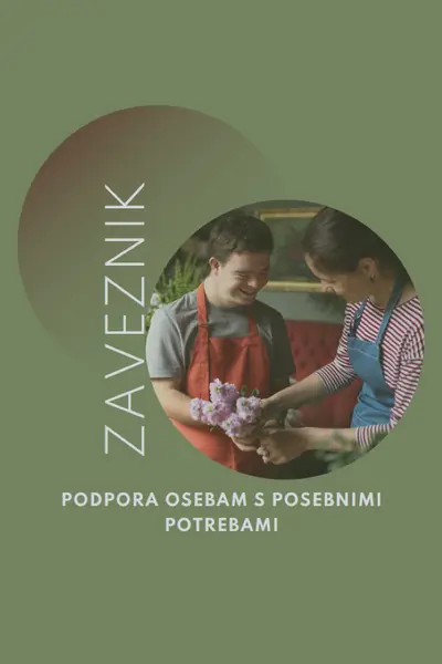 Pomoč je tukaj green modern-simple