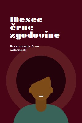 Praznovanje meseca črne zgodovine red modern-color-block