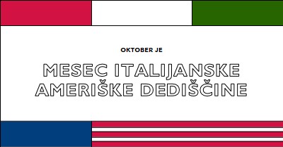 Mesec italijanske ameriške dediščine white vintage-retro