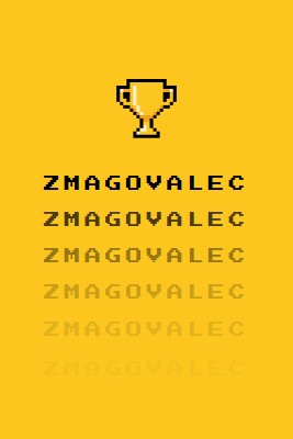 Življenje trofeje yellow vintage-retro