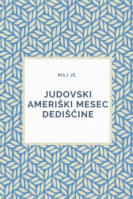 Praznovanje judovske ameriške dediščine blue modern-simple