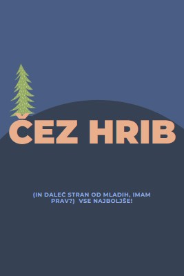 Čez hrib blue modern-bold